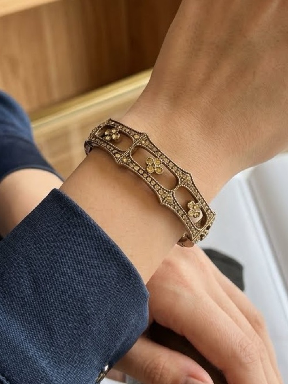 Monet Gold / Champagne Pavé Bejeweled Bracelet